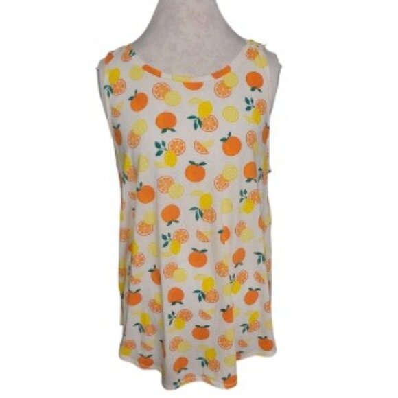 St. John's Bay Tops - St. John's Bay Orange Lemon Summer Sleeveless Top - NWT